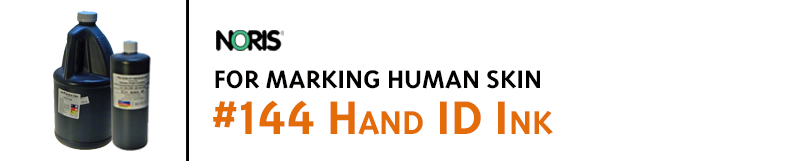 #144 Hand ID ink is specially formulated for marking human skin. Fast shipping.